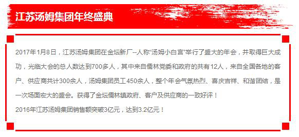 齐聚汤姆暖冬盛会·迎否极泰来之新春--我在汤姆踏实工作·汤姆给我踏实生活大型年会活动圆满结束！